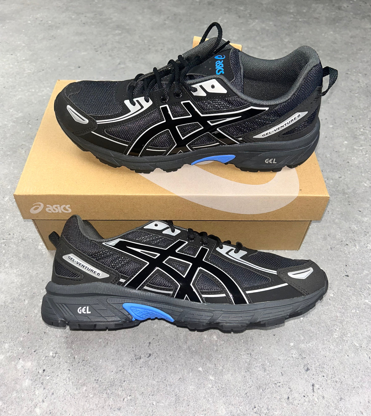 ASIC Gel Venture 6 Trainers Black/ Blue