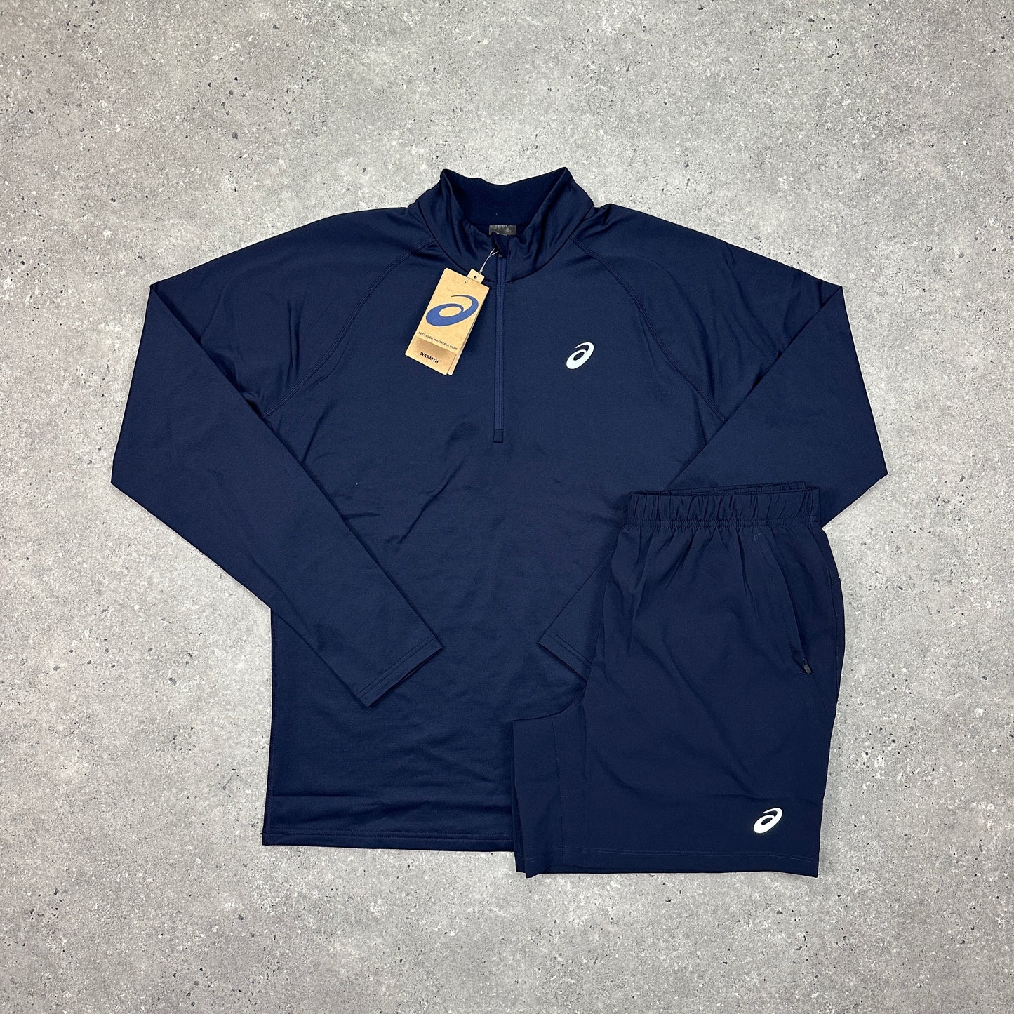 Asics Midnight Navy 1/4 Zip Set