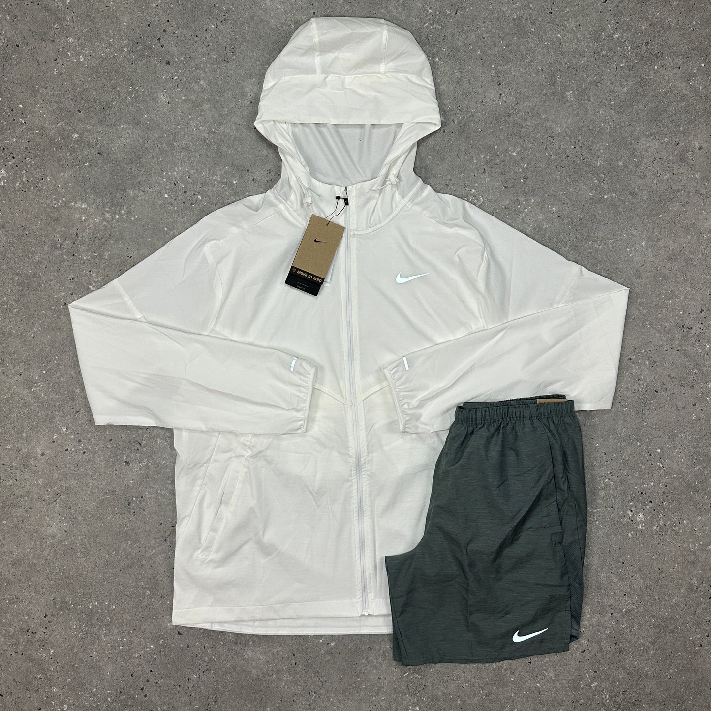 Nike White Windrunner Set