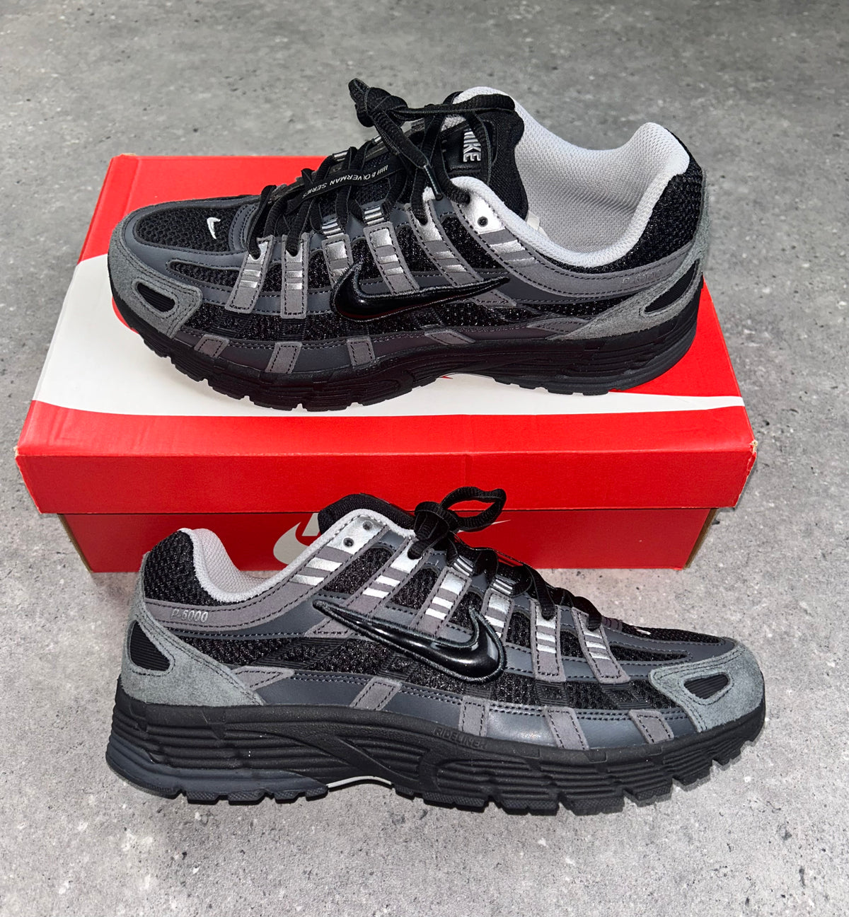 Nike P6000 Trainers Anthracite Black Chrome Metallic