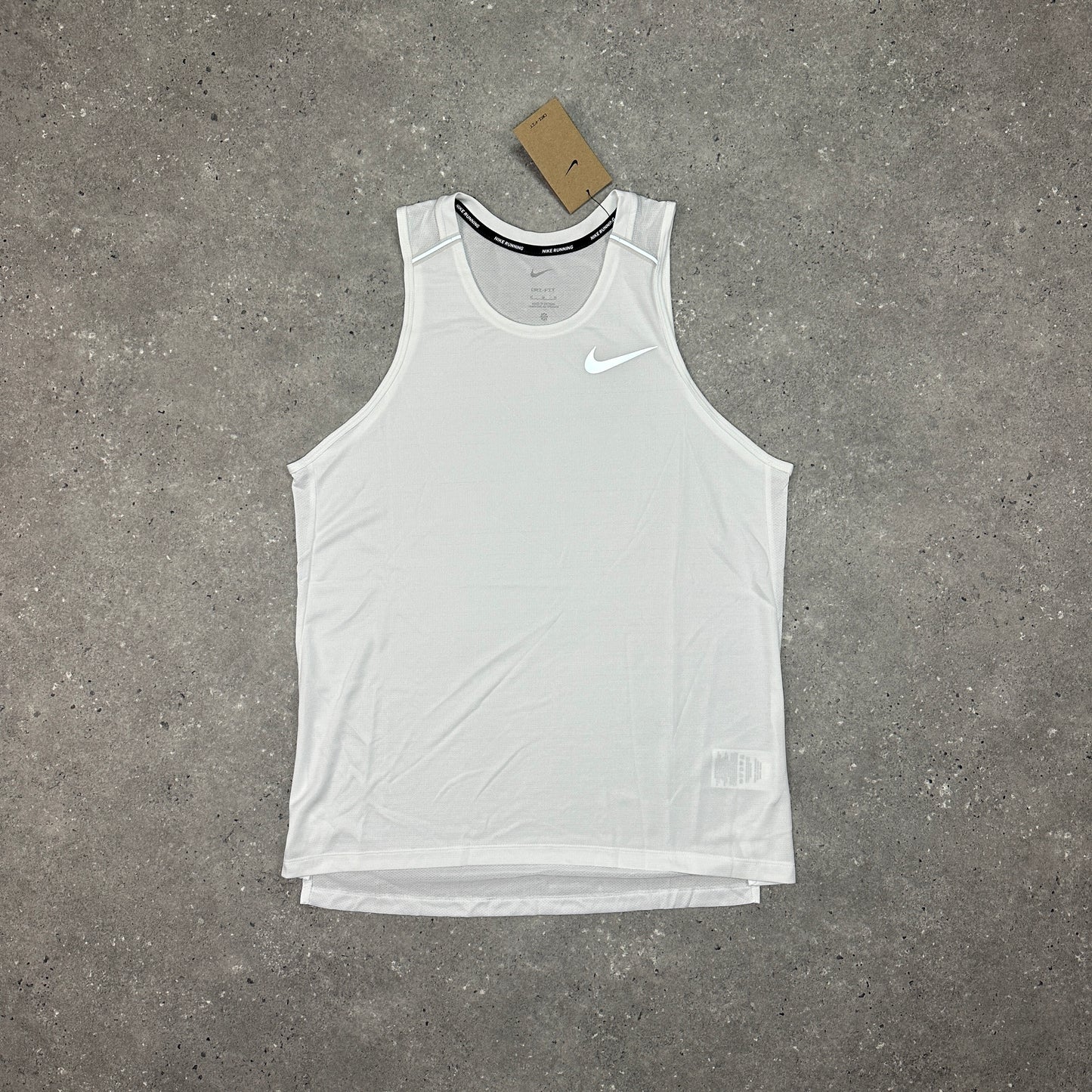 Nike White 1.0 Miler Vest