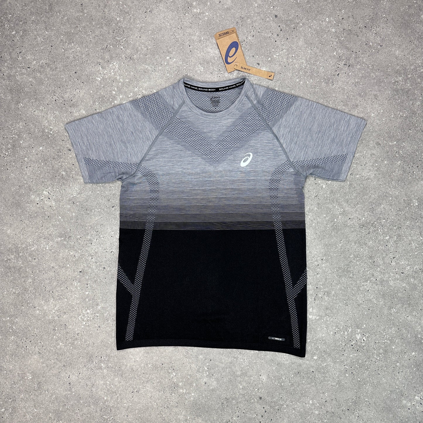 Asics Black Grey Seamless T-Shirt