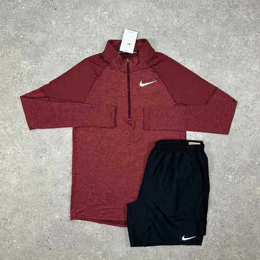 Nike Maroon 1/4 Zip Set