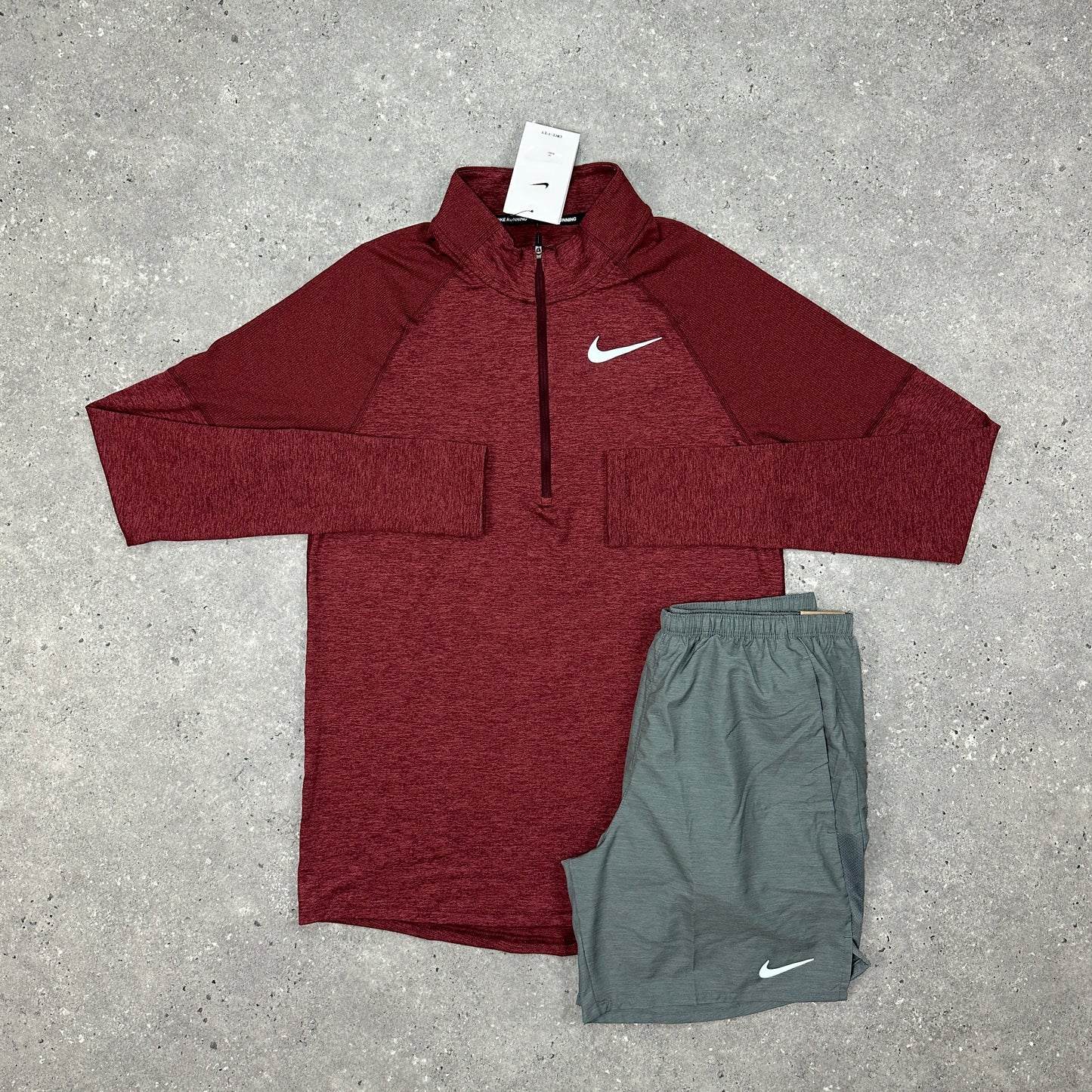 Nike Maroon 1/4 Zip Set