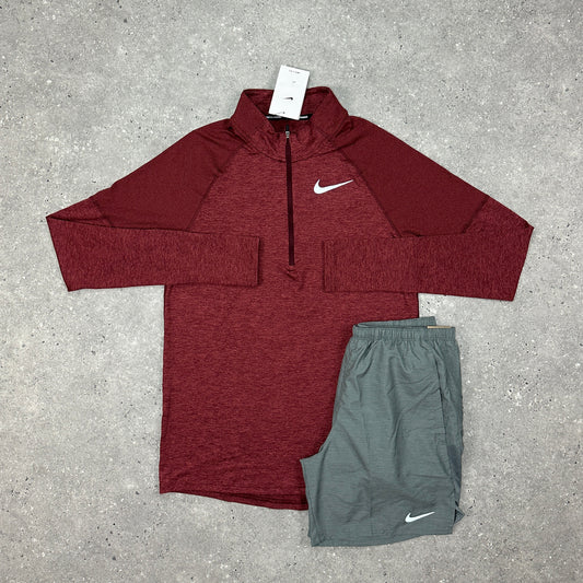 Nike Maroon 1/4 Zip Set