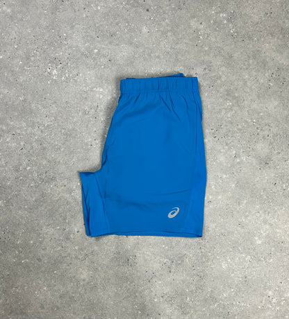 Asics Road T Shirt & 7" Short Set Aegean Blue