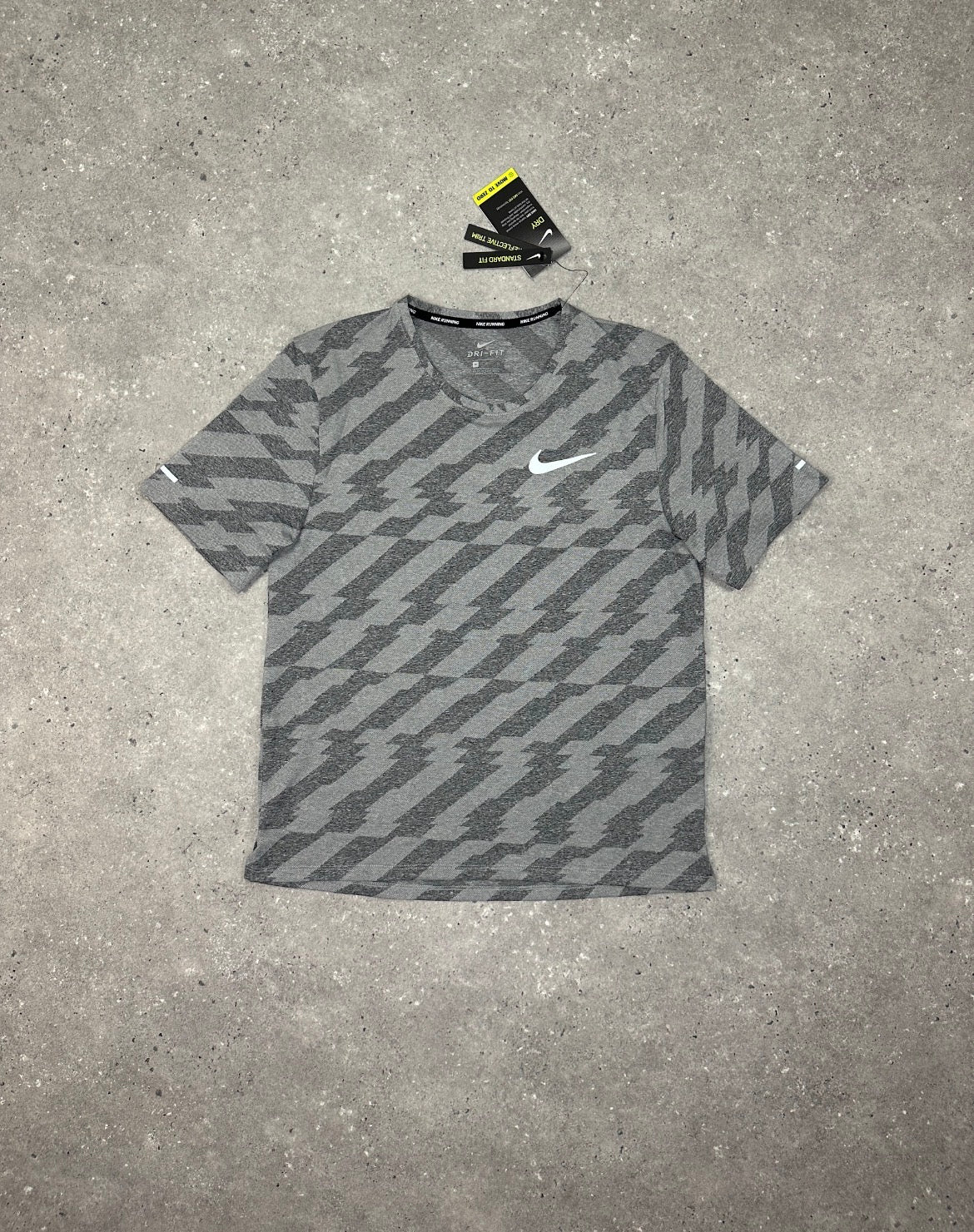 Nike Dri-Fit Miler Future Fast  Running T-Shirt Jacquard Grey