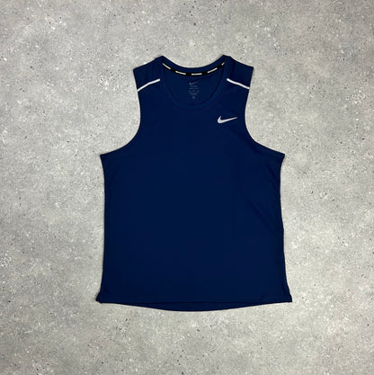 Navy Nike Miler Vest Set with 7” Shorts