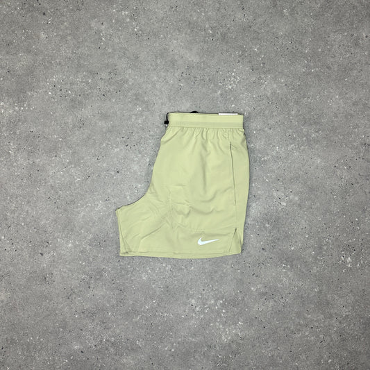 Nike Olive Aura Flex Stride 5 Inch Shorts