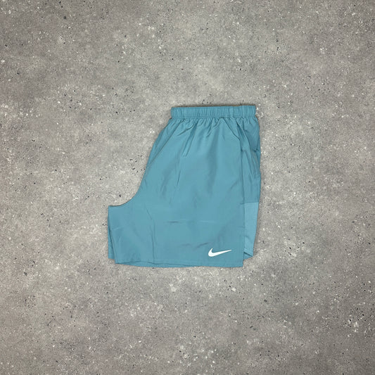 Nike Denim Turquoise 5 Inch Challenger Shorts