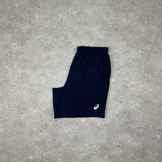 Asics Midnight Navy 7 Inch Run Shorts ( WITH POCKET )