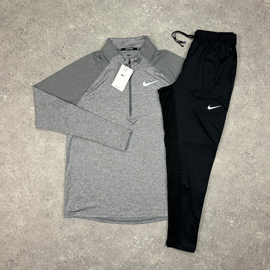 Nike Grey 1/4 Zip Jogger Set