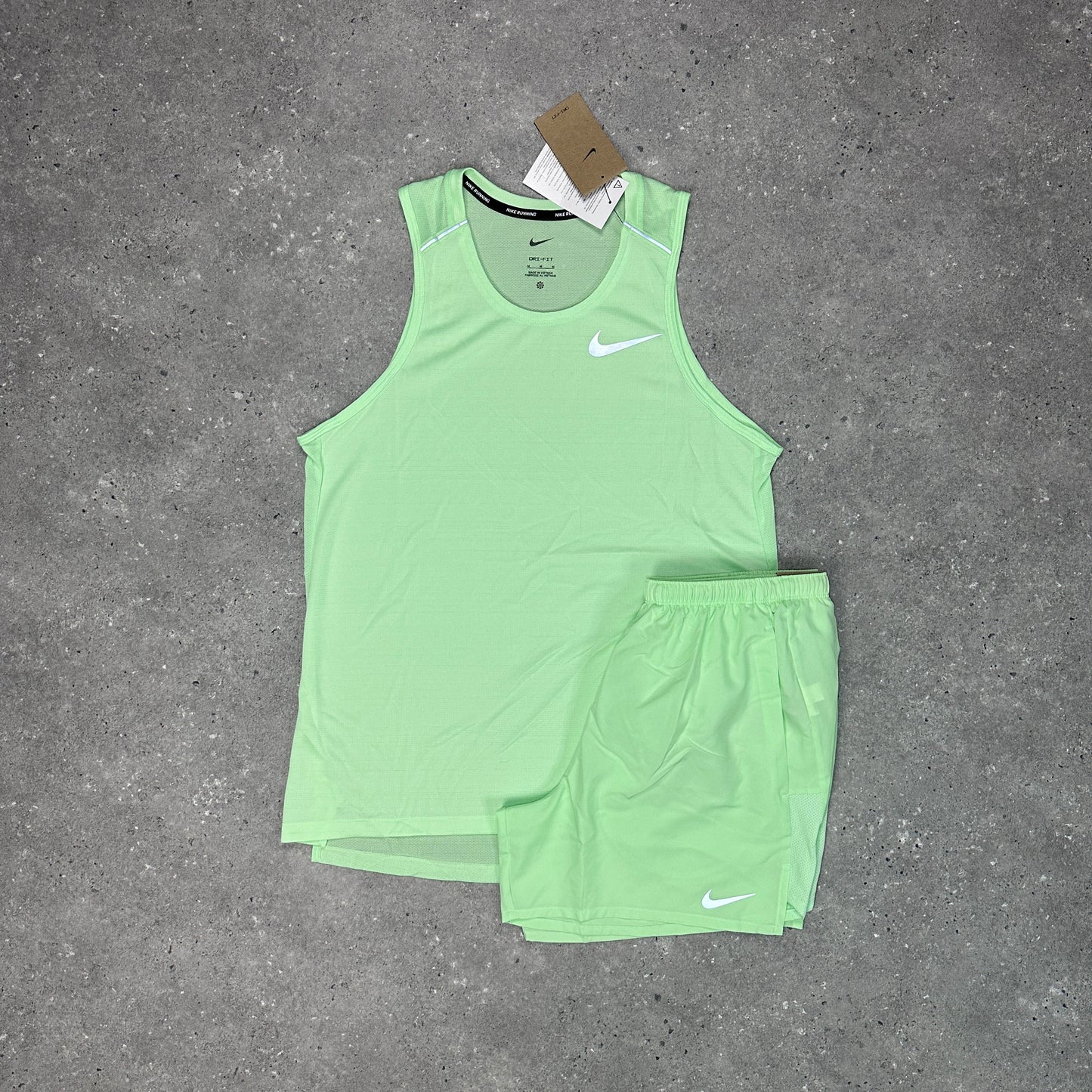 Nike Vapour Green Miler 1.0 Vest Set