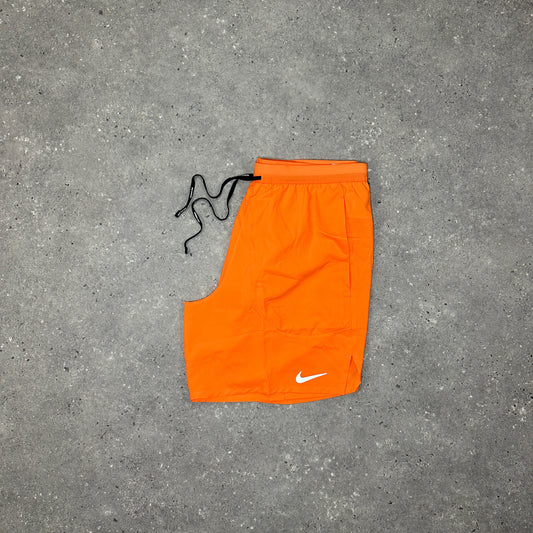 Nike Orange Flex Stride 7 Inch Shorts
