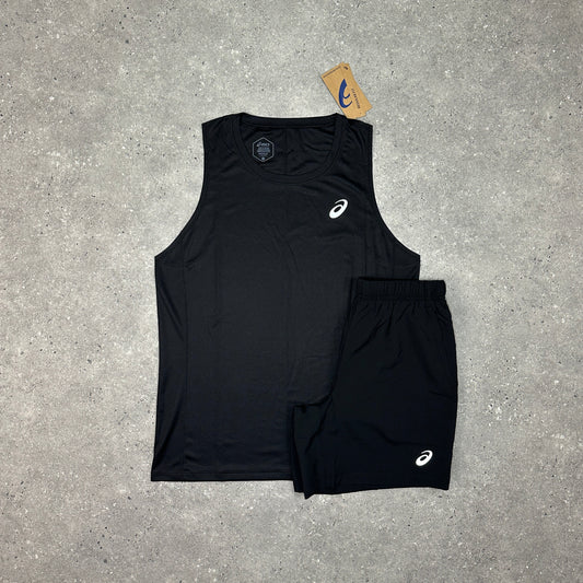 Asics Black Vest Set