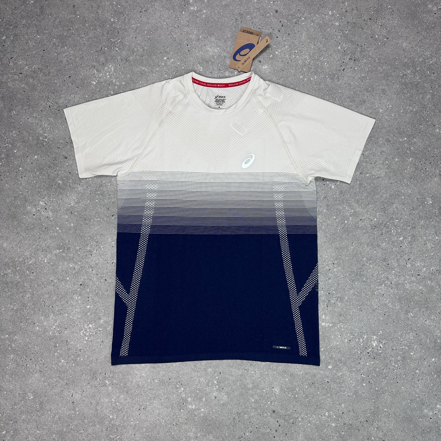 Asics Navy Cream Seamless T-Shirt